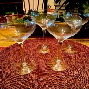 Vintage 1980’s Coupe Champagne Glasses Set of 4